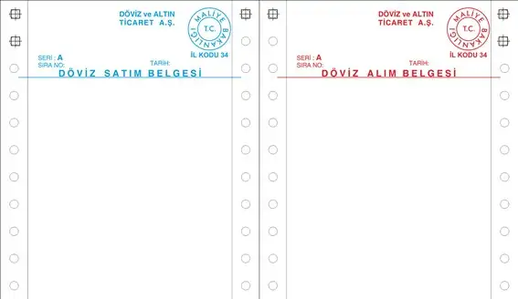 Döviz Alım ve Satım Belgesi